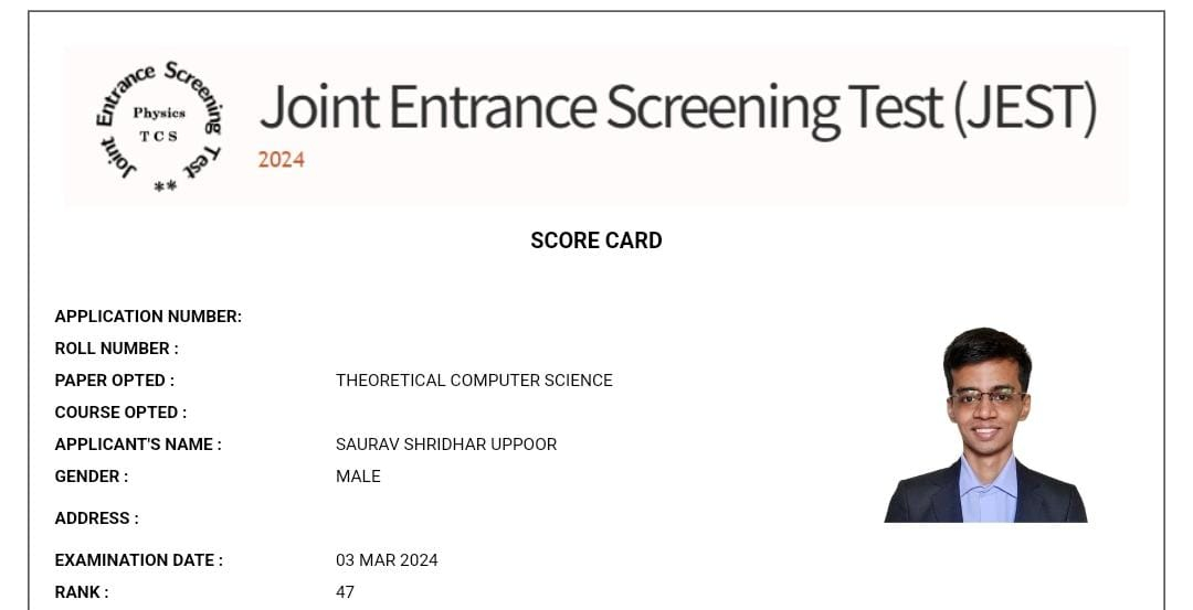 JEST scorecard